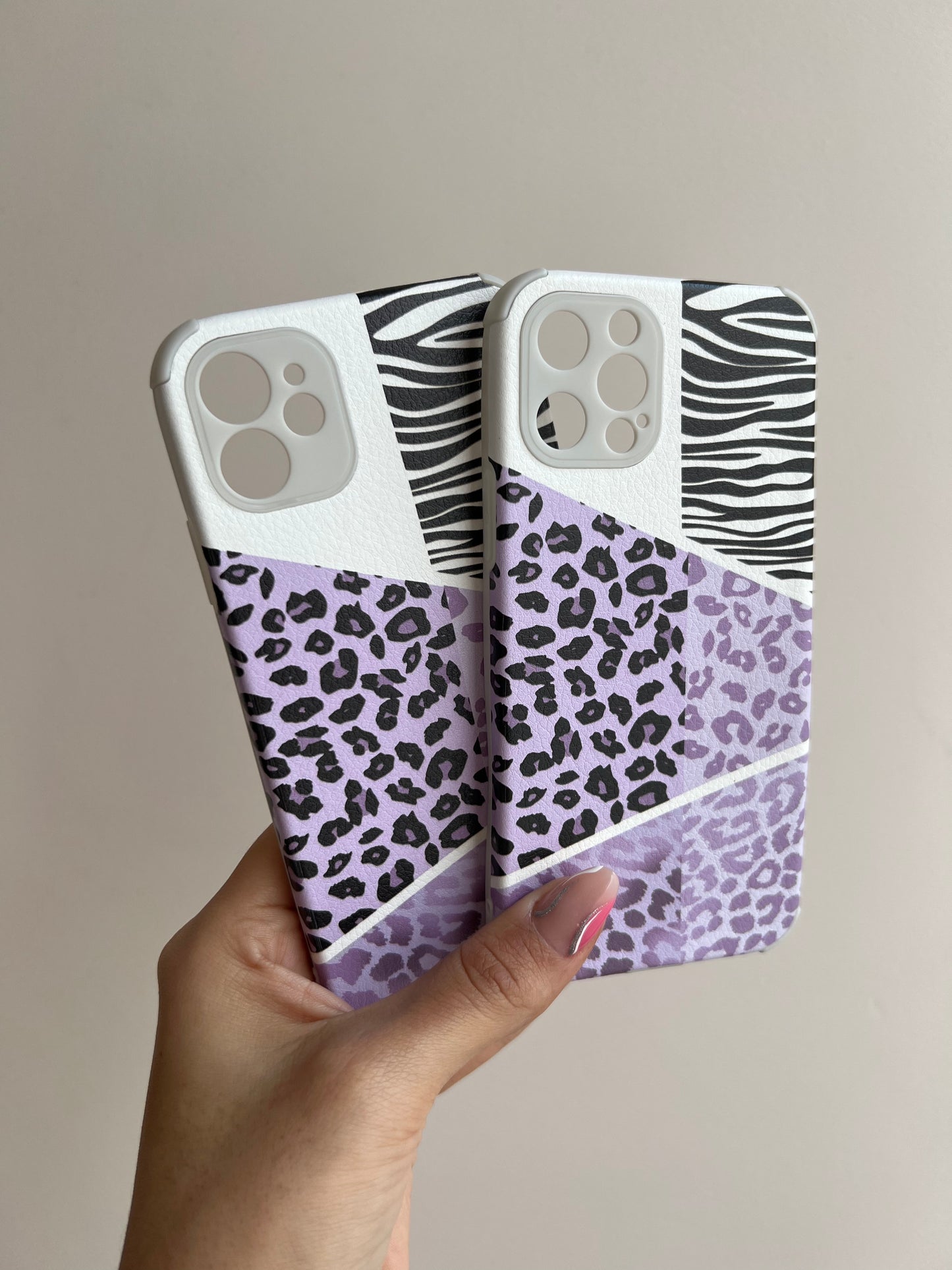 Carcasas diseño animal print lila 💜