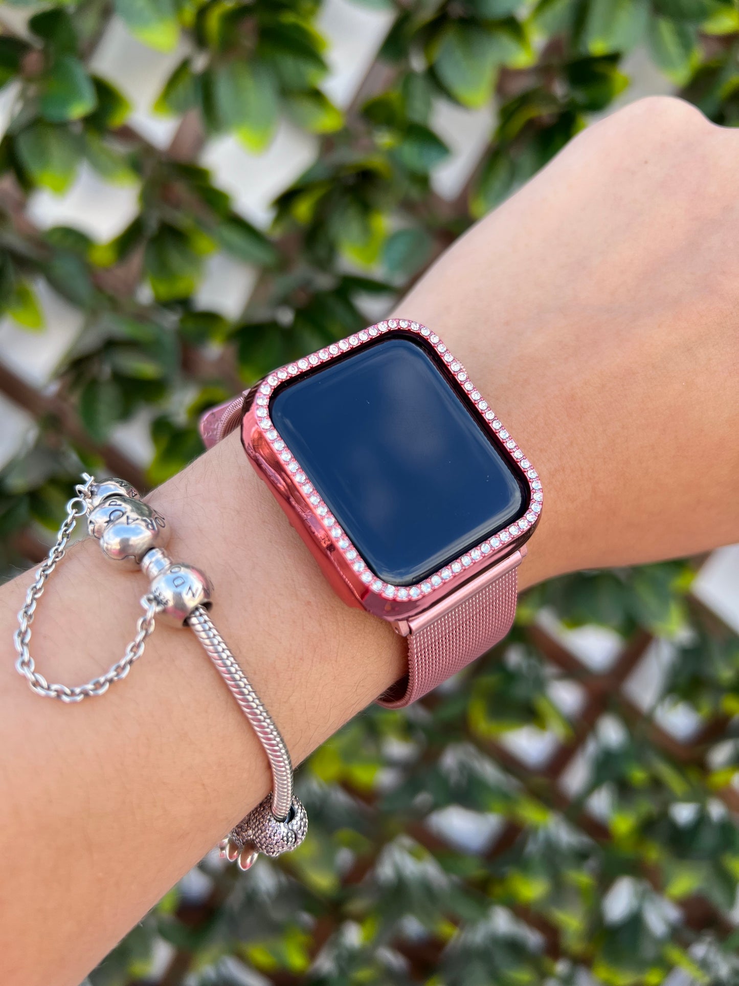 Protector de bordes con brillos (rose) para appleWatch ✨