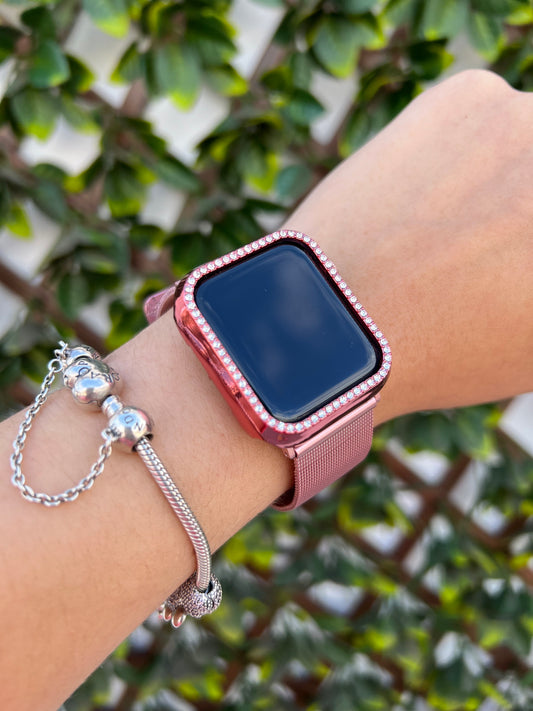 Protector de bordes con brillos (rose) para appleWatch ✨