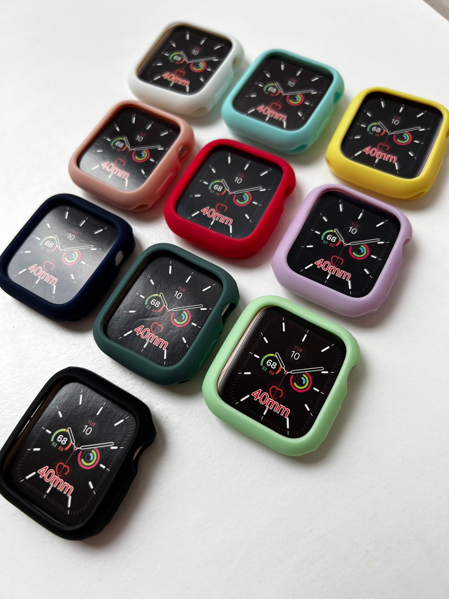 Protectores de silicona (solo bordes) para AppleWatch 38-40 mm