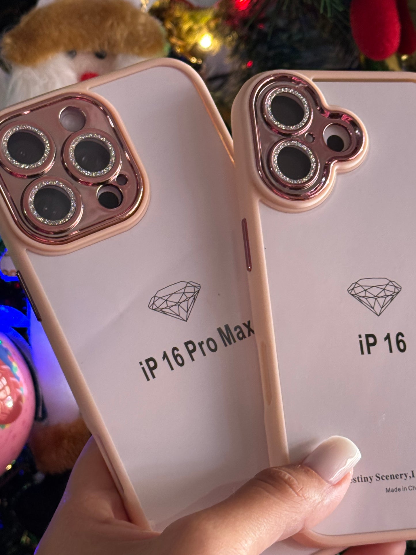 Carcasa c/protección cámara rose gold (solo para línea “iph16”)