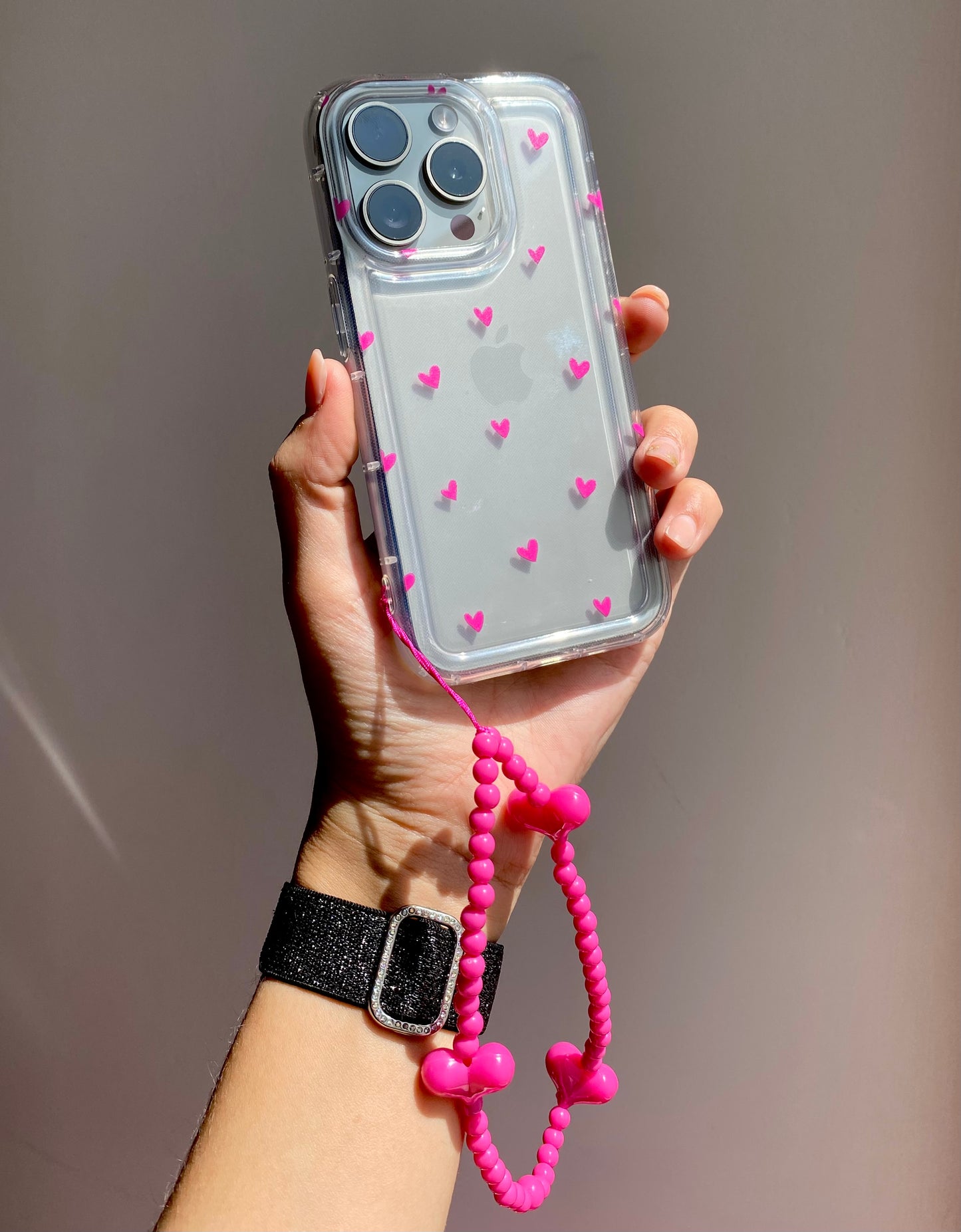 Carcasa más strap Corazón Pink💕