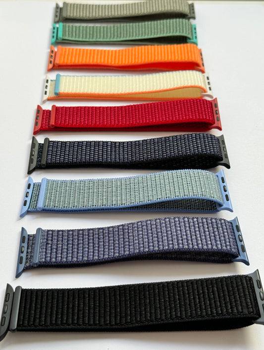 Correas nylon + velcro, para AppleWatch 42/44/45/49 mm⌚️