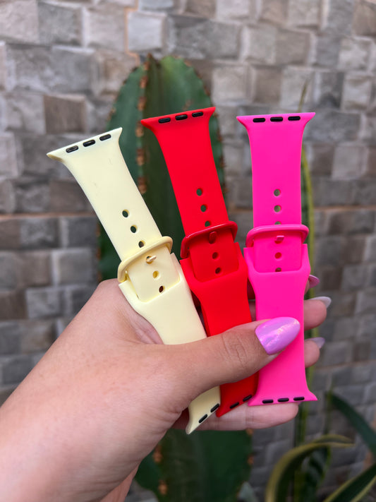 NUEVOS COLORES: Correas AppleWatch silicona (broche ajustable)