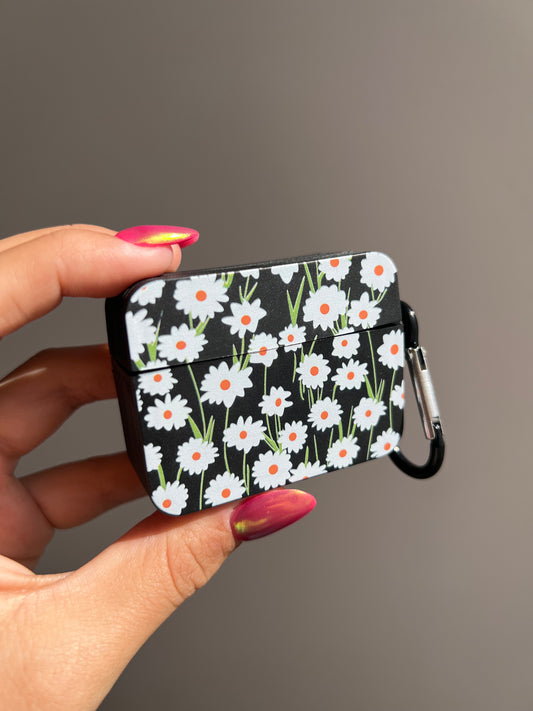 Funda AirPods Flores 🖤 (negro)